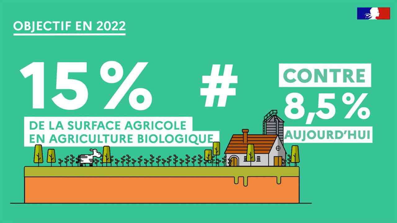 Quelle est la part des terres agricoles en agriculture biologique en France en 2018?